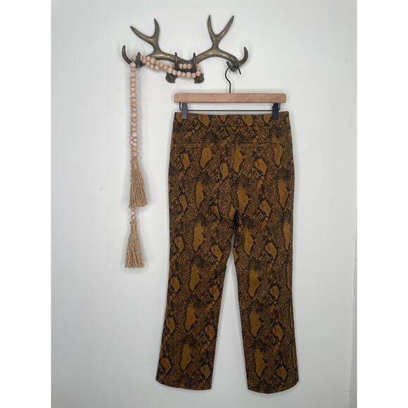 NWT Joie Marcena Snakeskin Cropped Pants Size 4 Python Print High Rise Waist - Picture 7 of 12